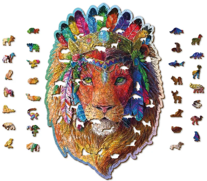 Wooden Jigsaw Puzzle Mystic Lion 505 Pieces