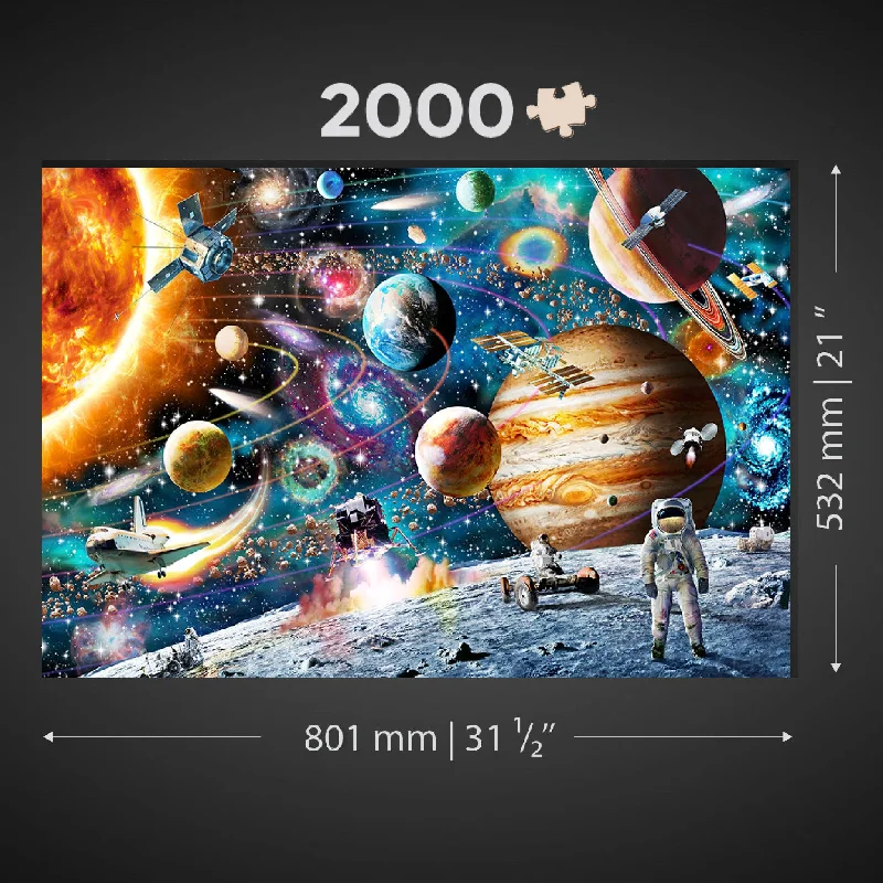 Wooden Jigsaw Puzzle Space Odyssey 2000 Pieces | Epic Space Adventure Puzzle