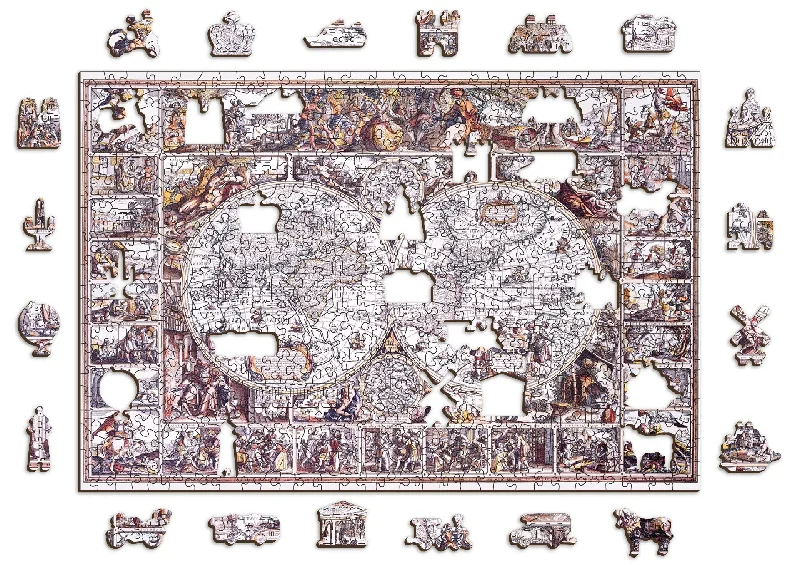 Wooden Jigsaw Puzzle Age of Exploration Map 505 pieces