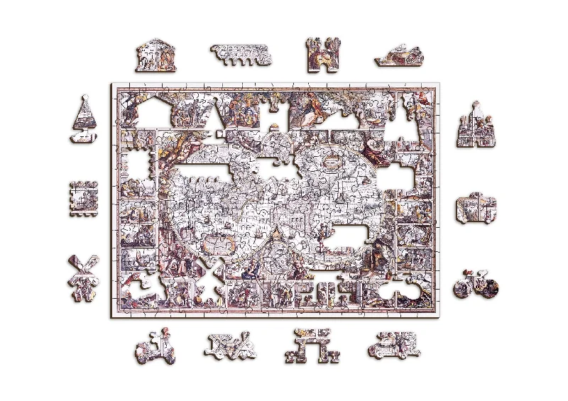 Wooden Jigsaw Puzzle The Age of Exploration Map – 200 pieces