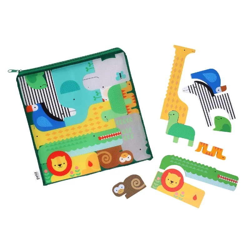 Wooden Puzzle + Play Shaped Safari Animals