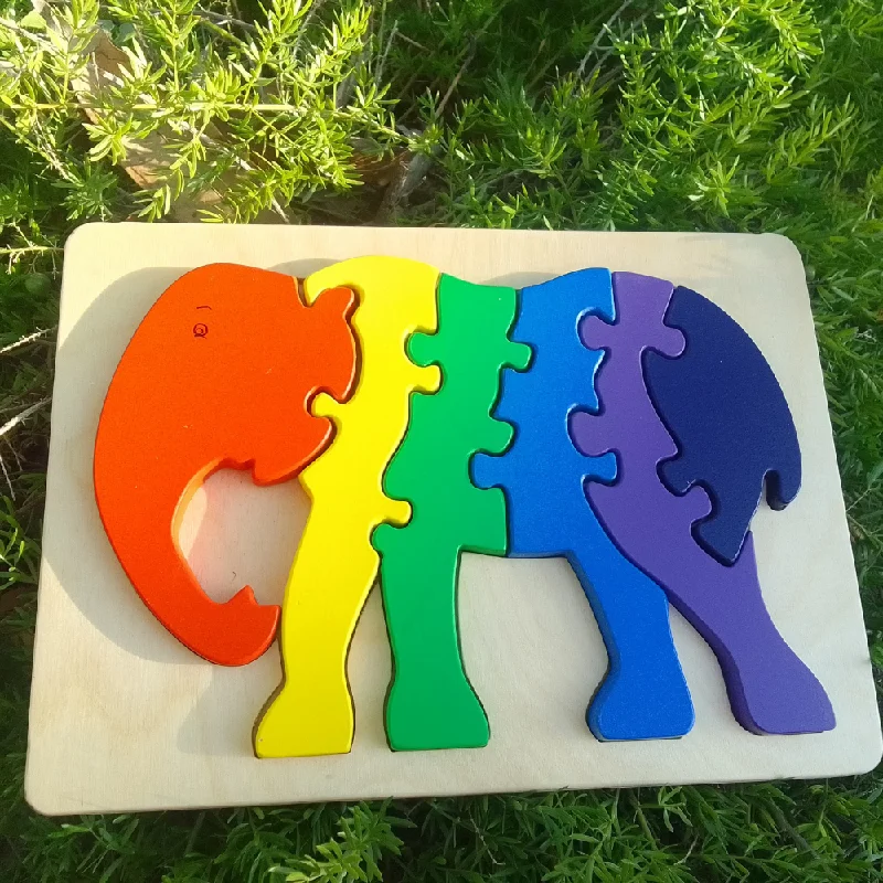 Wooden Puzzle Tray - Elephant