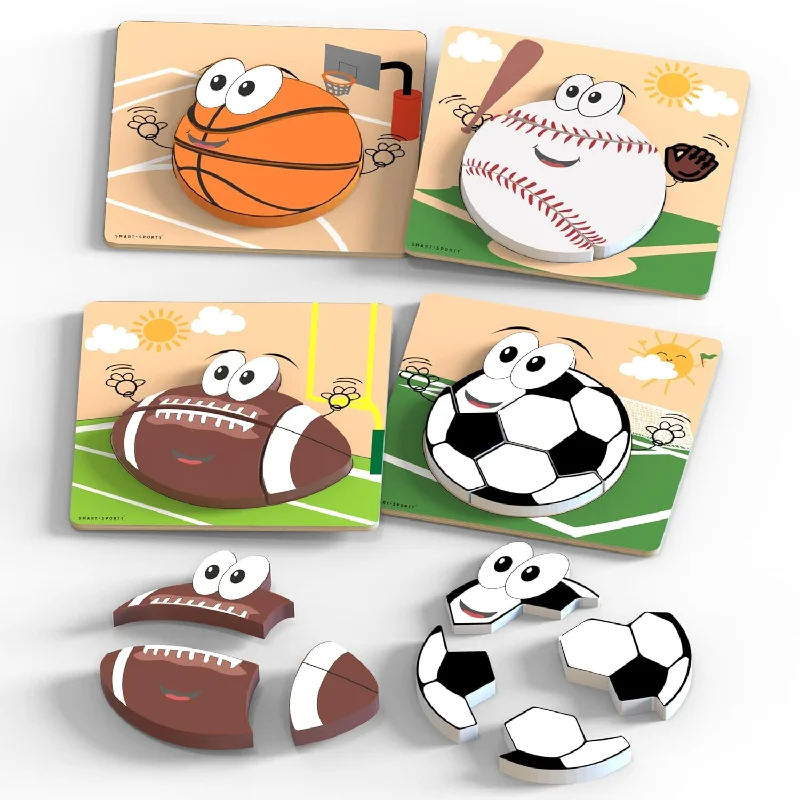 Wooden Puzzles For Toddlers 2 4 Sports Puzzles Wood Puzzles For Kids, Toddl