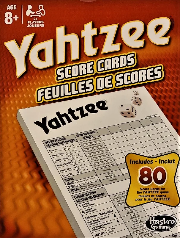 Yahtzee Score Cards