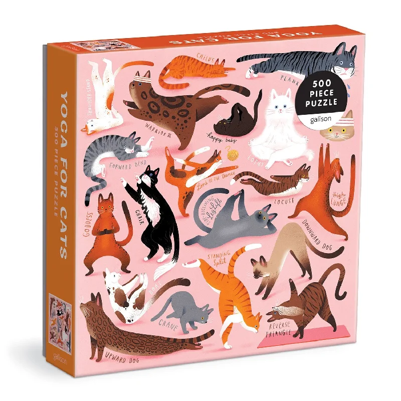 Yoga for Cats 500 Piece Jigsaw Puzzle