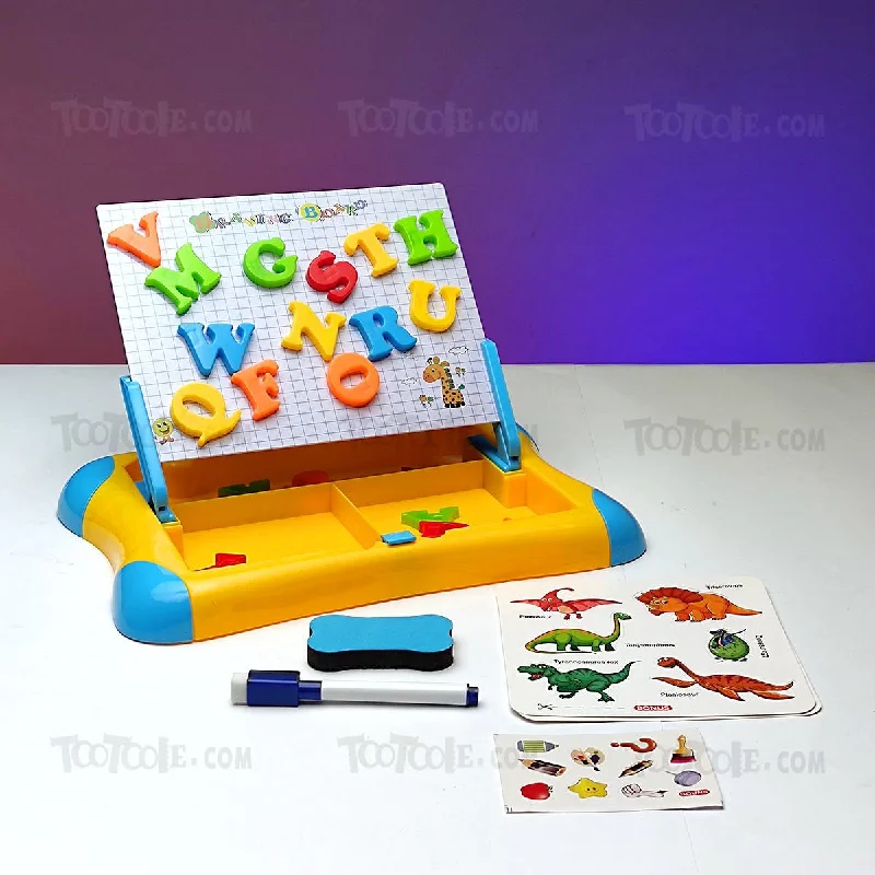 2 in 1 Writing And Drawing Board With Magnetic Letters And Alphabets