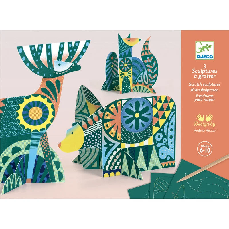 Animal Folk 3-D Scratch Cards