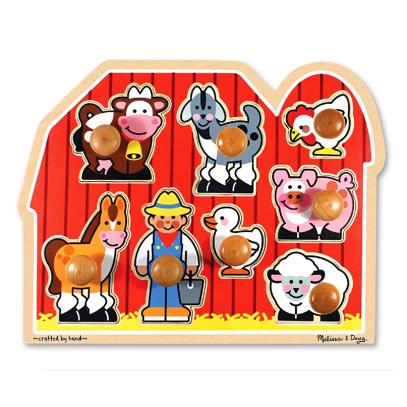 Deluxe Jumbo Knob Wooden Puzzle - Farm