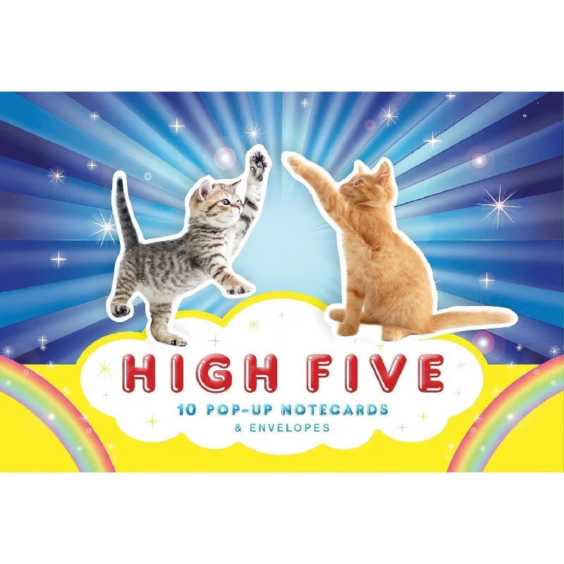 high five - 10 pop up notecards