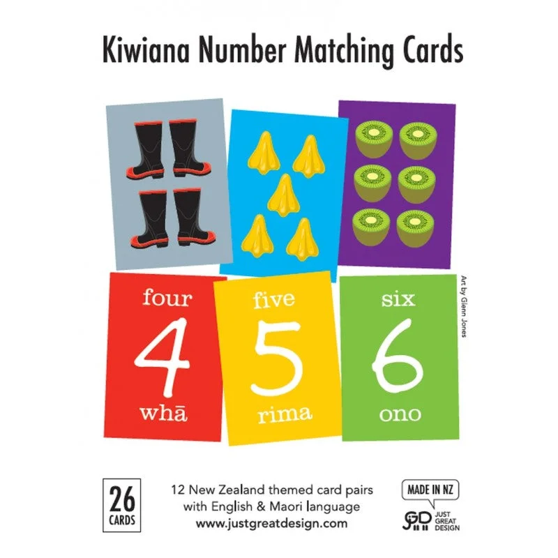 Kiwiana Number Matching Cards