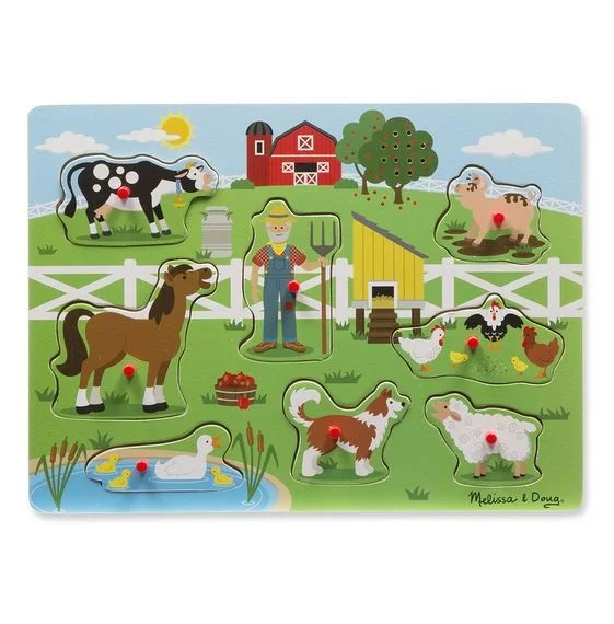 Melissa and Doug Old McDonald's Farm Sound Wooden Puzzle