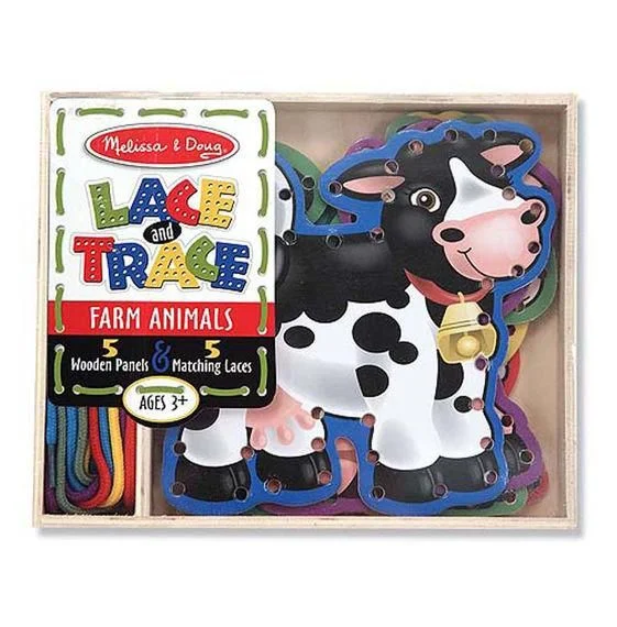 Melissa & Doug - Lace and Trace - Farm Animals