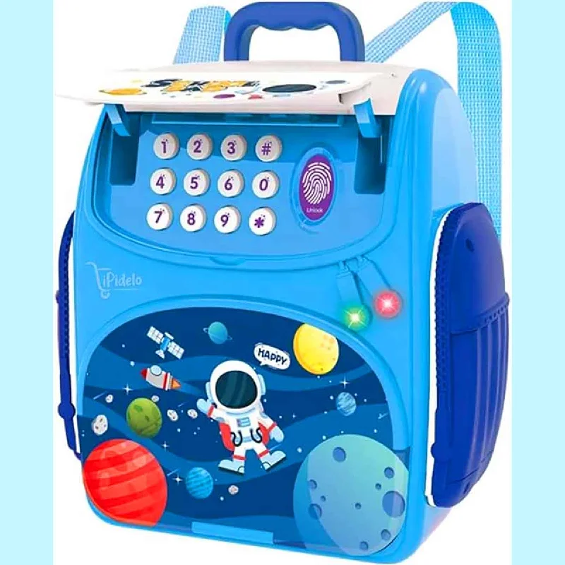 Bag Style SPACE Piggy Bank ATM for Kids with Password Light Sound