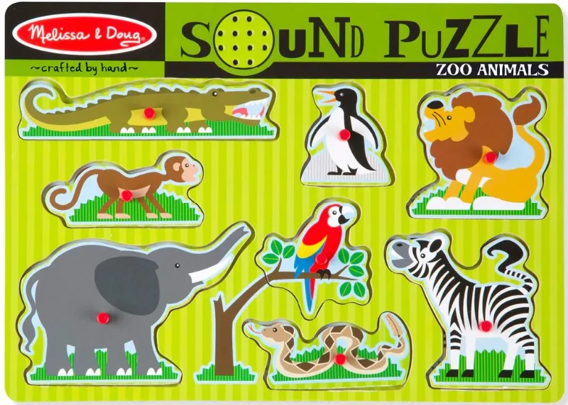 Zoo Animals Sound Puzzle - 8 Pieces