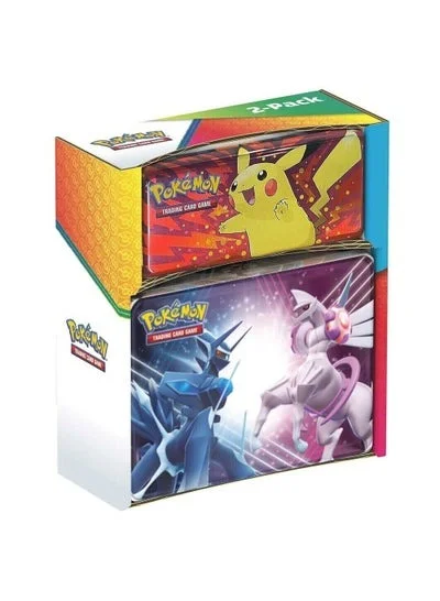 Pokemon Collector's Chest + Pencil Case Promo 2 Tin Set | 5 TTG Booster Packs| 3 Holograms Foil Promo Cards For Voltorb, Growlithe And Sneasell | & More