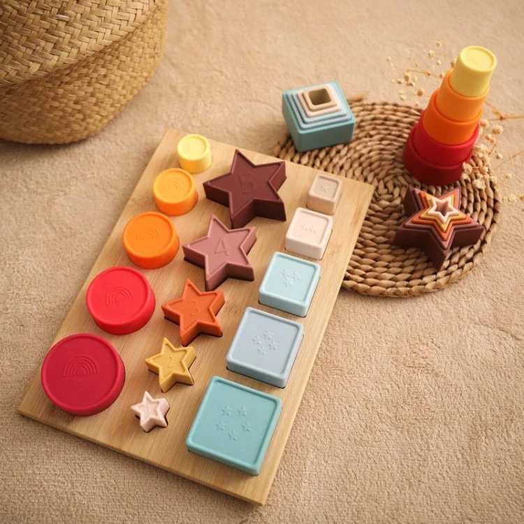 Silicone Stacking Puzzle Board