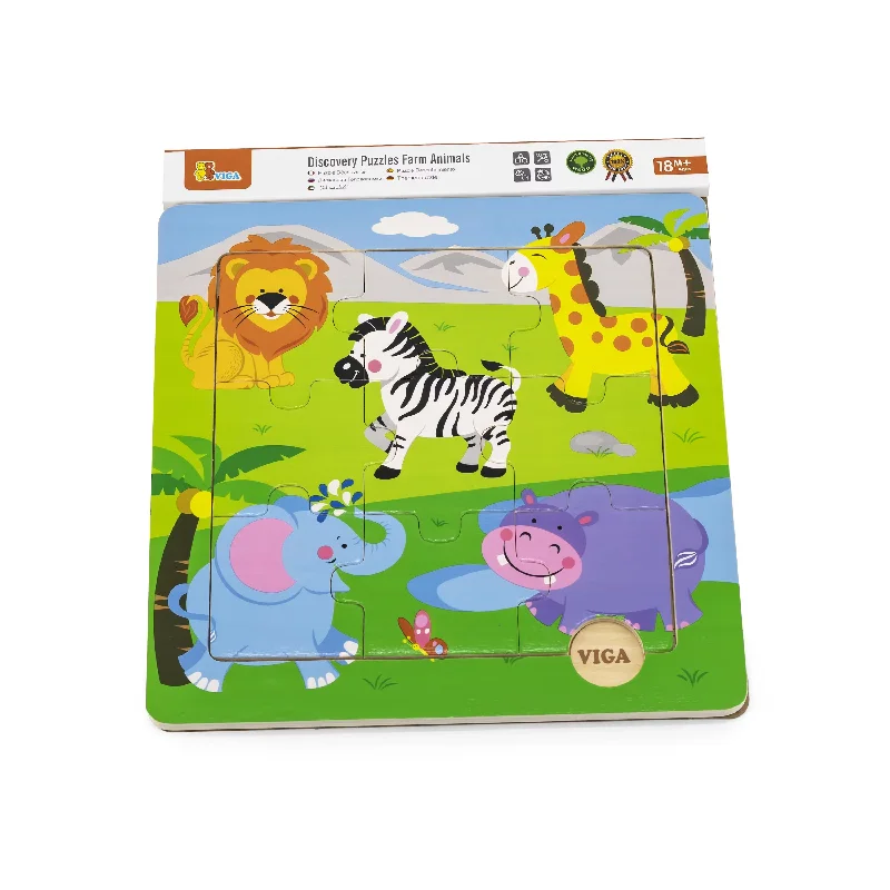 Viga Wild Animals Wooden Puzzle