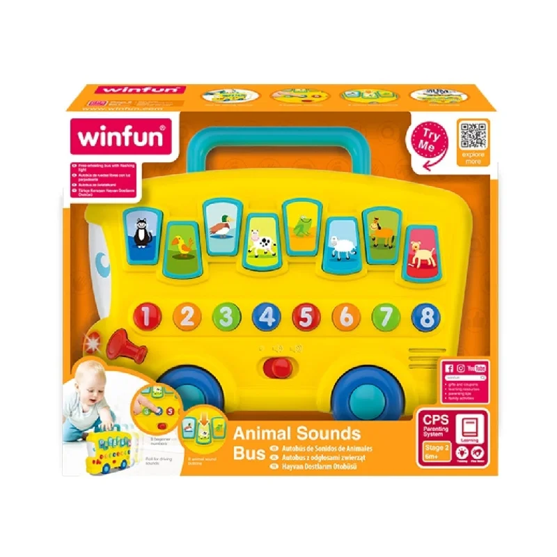 Winfun Animal Sounds Bus, Multi Color