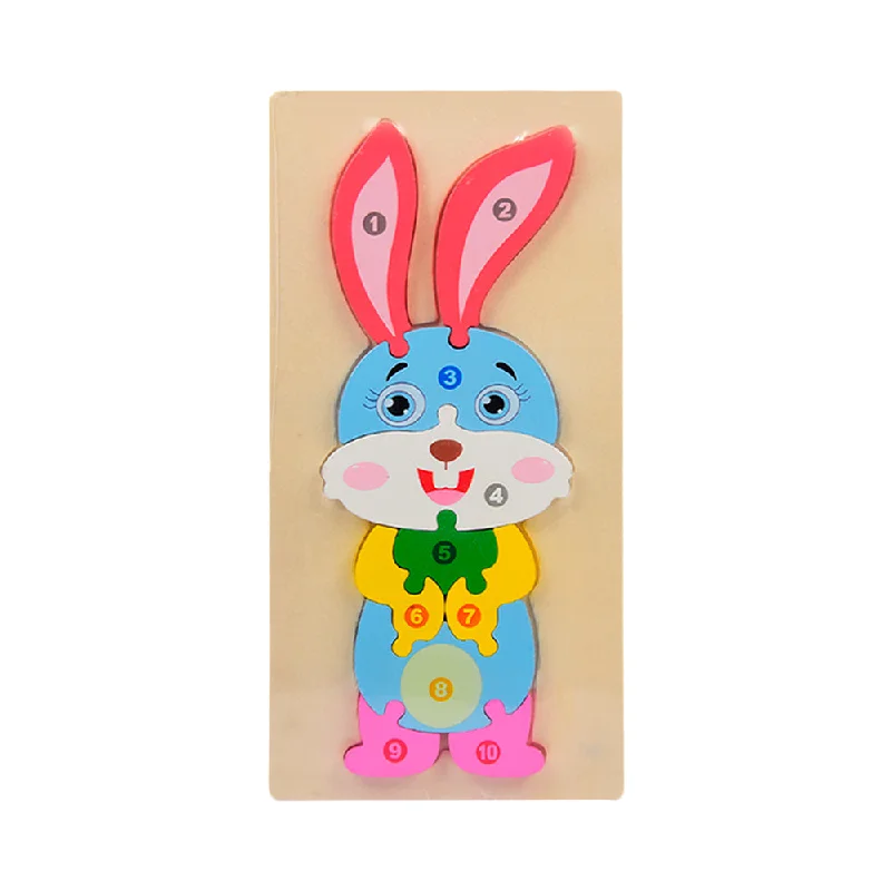 WOODEN PUZZLE 123 RABBIT