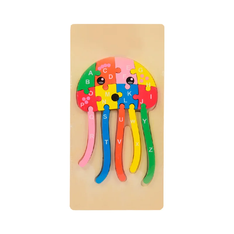 WOODEN PUZZLE ABC JELLY FISH