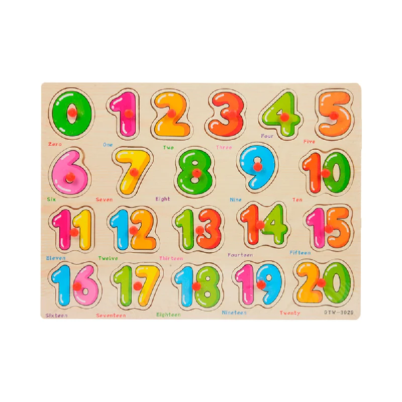 WOODEN PUZZLE BOARD 1 TO 20