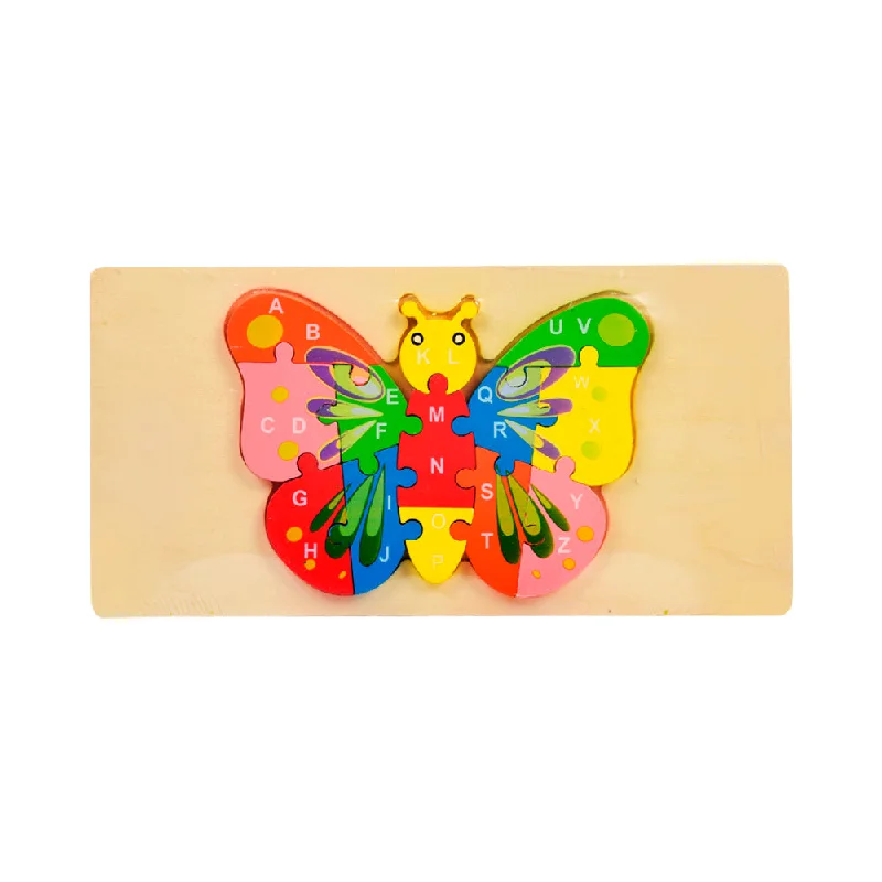 WOODEN PUZZLE BOARD ABC BUTTERFLY Z.B