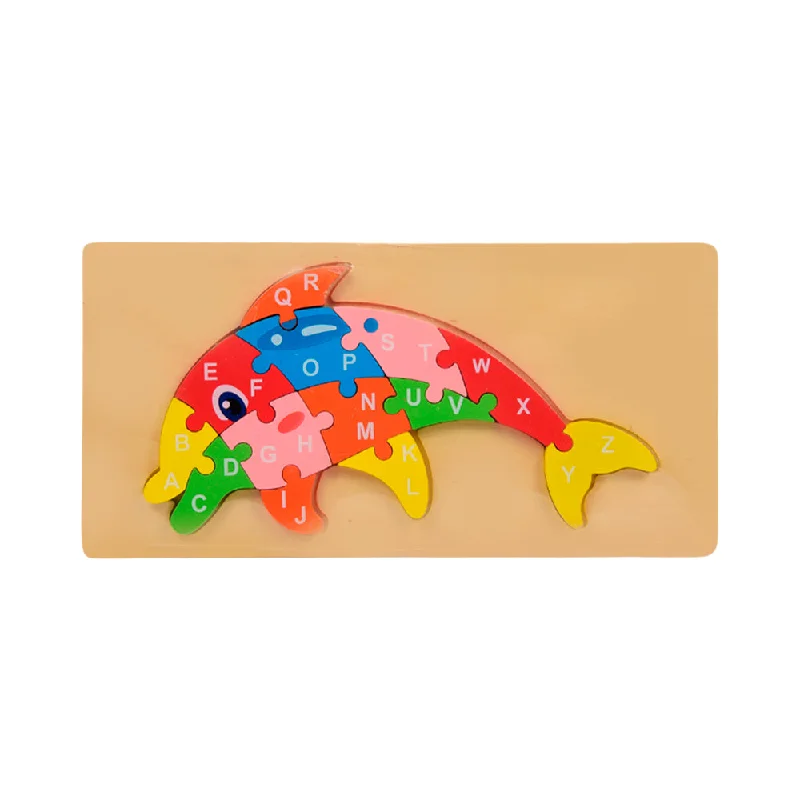 WOODEN PUZZLE BOARD ABC DOLPHIN Z.B