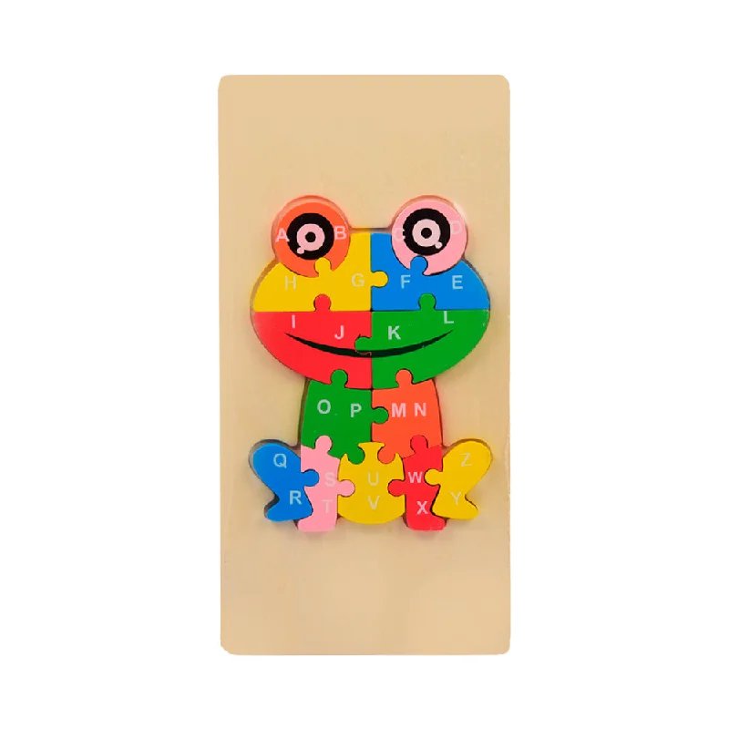 WOODEN PUZZLE BOARD ABC FROG Z.B