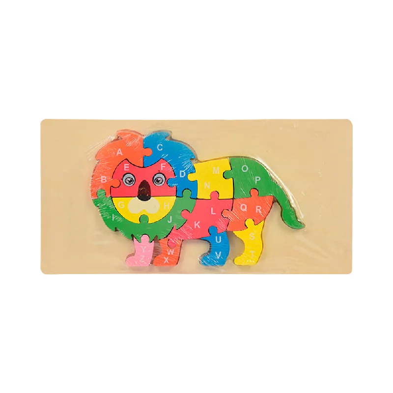 WOODEN PUZZLE BOARD ABC LION Z.B