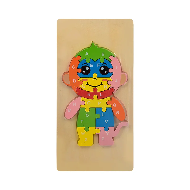 WOODEN PUZZLE BOARD ABC MONKEY Z.B