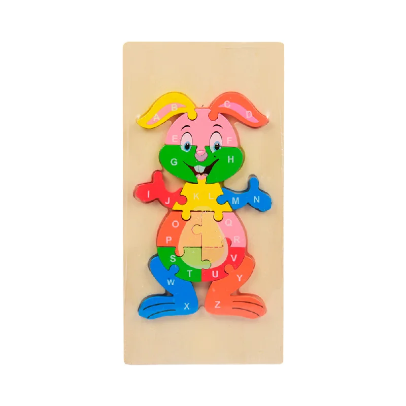 WOODEN PUZZLE BOARD ABC RABBIT Z.B