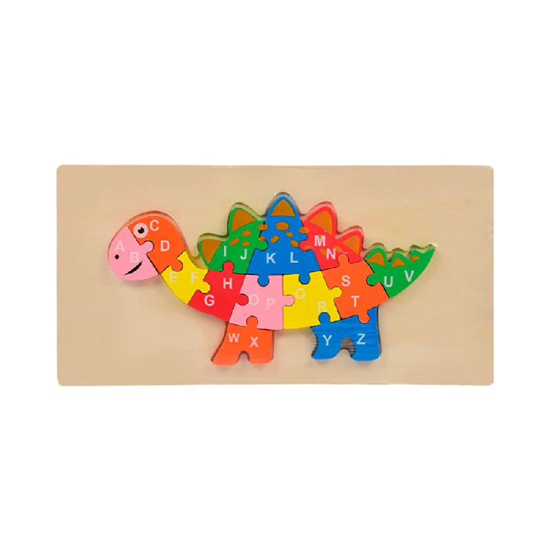 WOODEN PUZZLE BOARD ABC STEGOSAURUS Z.B