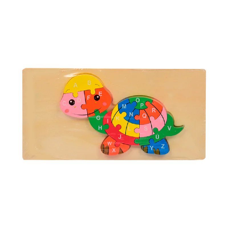 WOODEN PUZZLE BOARD ABC TURTLE Z.B