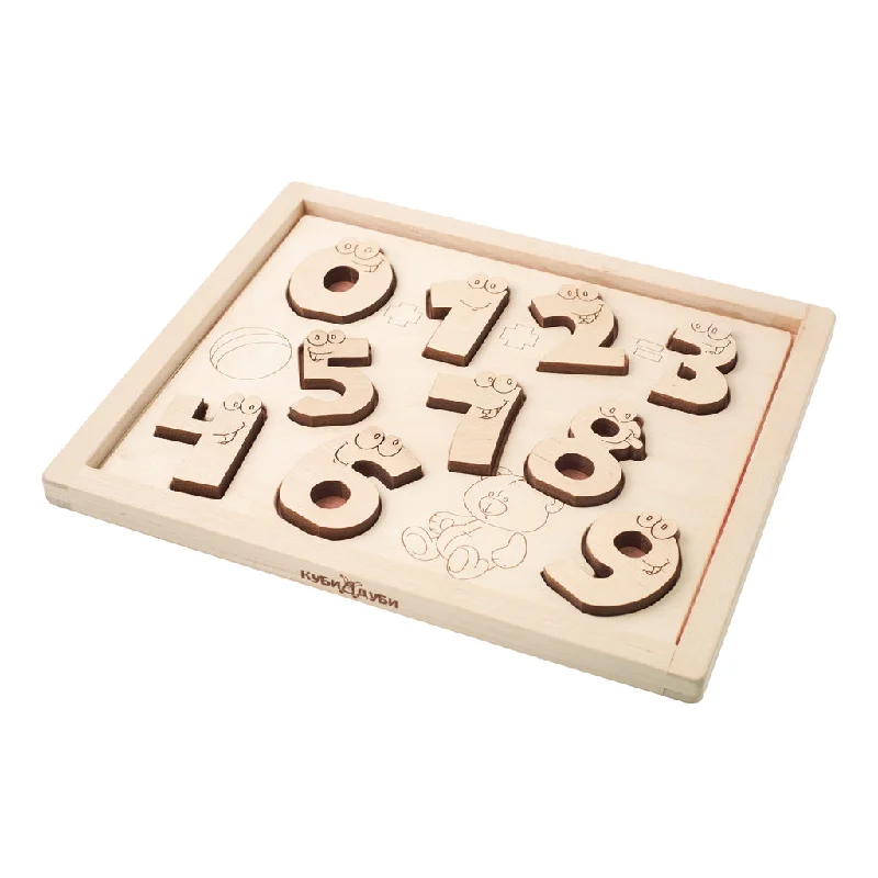 Wooden Puzzle - Funny Numbers