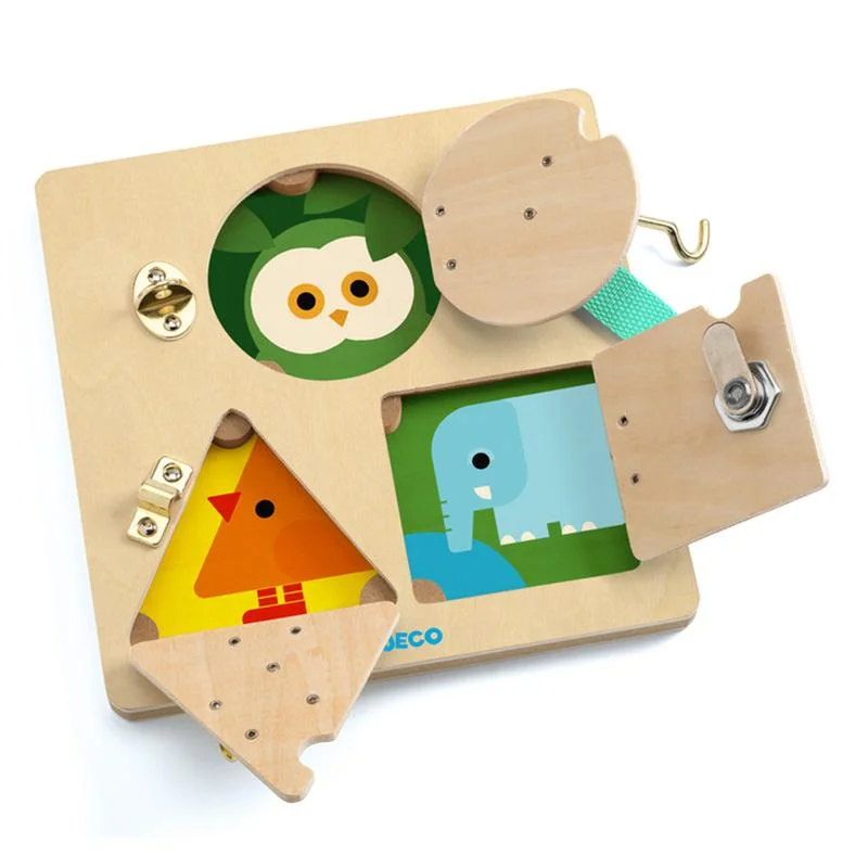 Lock Basic Wooden Puzzle Board