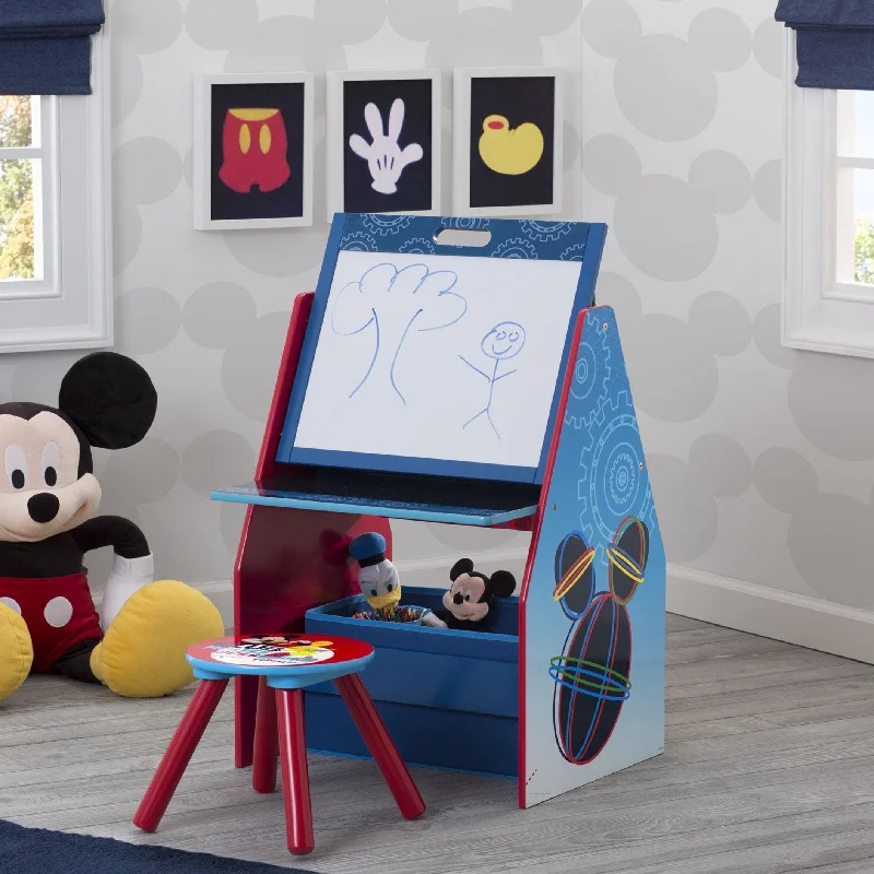 Mickey Mouse Activity Center - Easel Desk with Stool & Toy Organizer