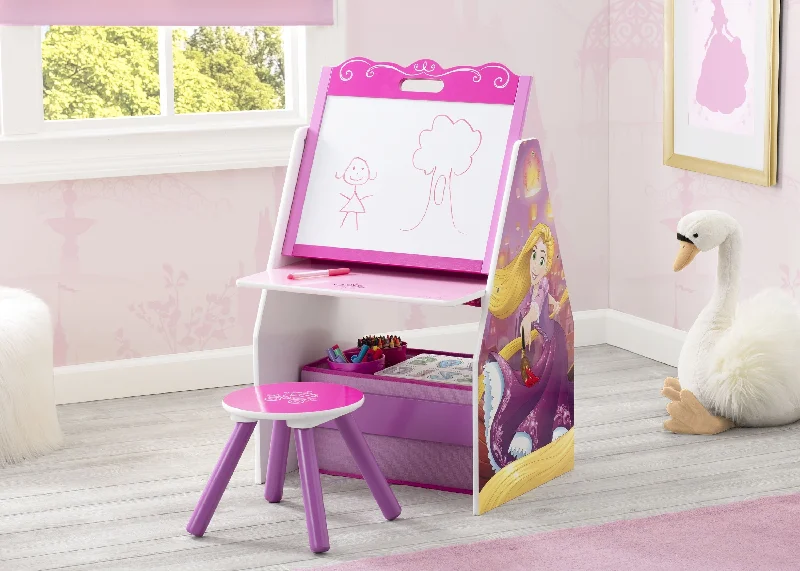 Princess Activity Center - Easel Desk with Stool & Toy Organizer